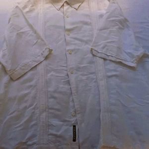 CUBAVERA CASUAL WHITE UNTUCK SHIRT